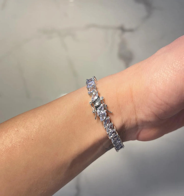 Tanzanite Tennis Bracelet | Elegant Marquise Cut Gemstone Jewlry