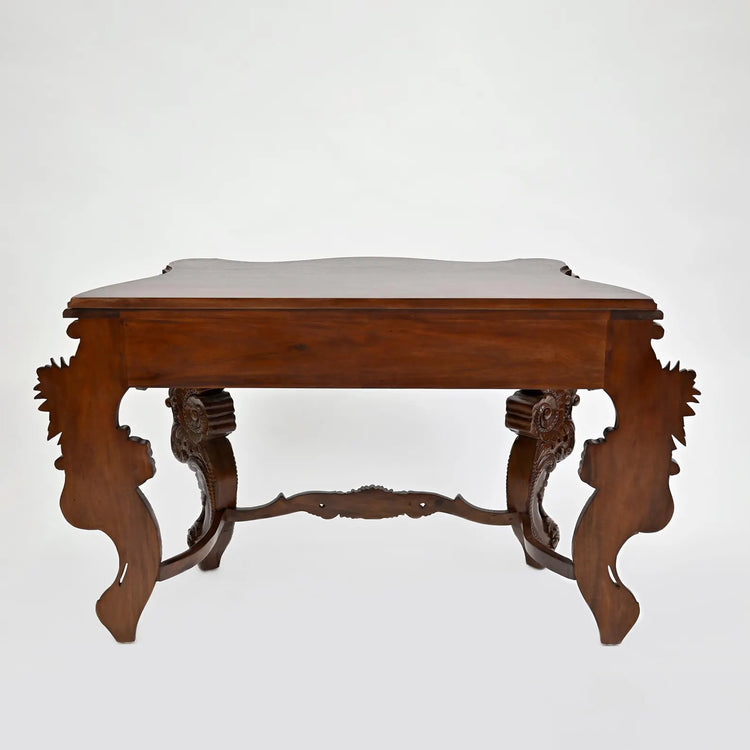 Rococo Revival Console Table | Hand-Crafted Reproduction | Ornate Floral & Scrollwork Detailing