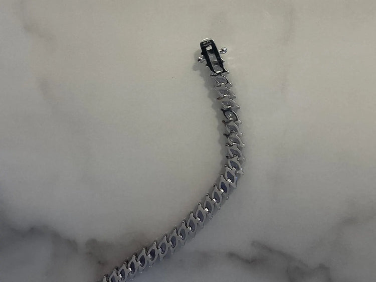 Tanzanite Tennis Bracelet | Elegant Marquise Cut Gemstone Jewlry