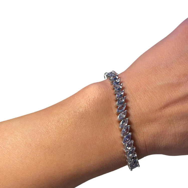 Tanzanite Tennis Bracelet | Elegant Marquise Cut Gemstone Jewlry