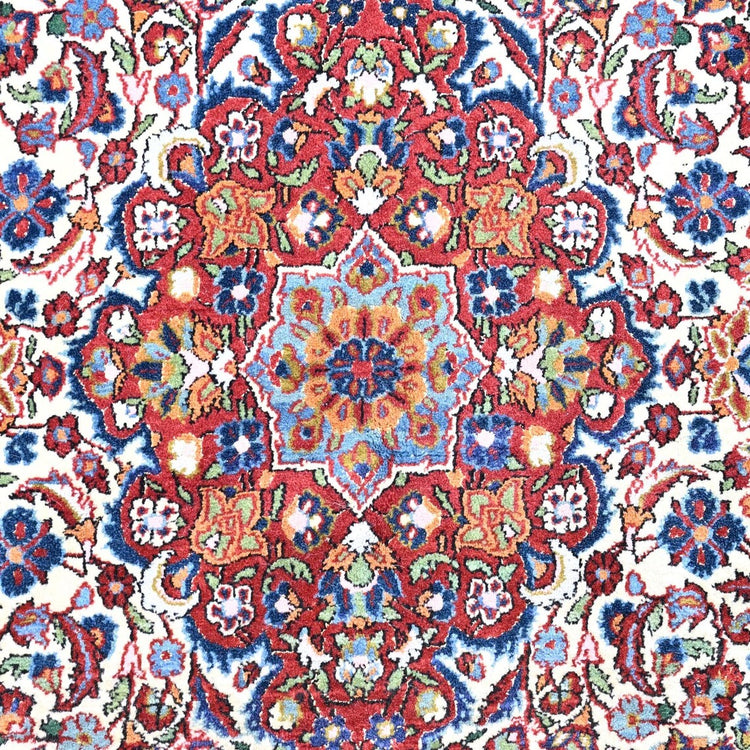 Elegant Hand-Knotted Wool Rug | Timeless 5x3 | Certificate of Authenticity | Fine Vintage Home Decor for Collectors and Designers