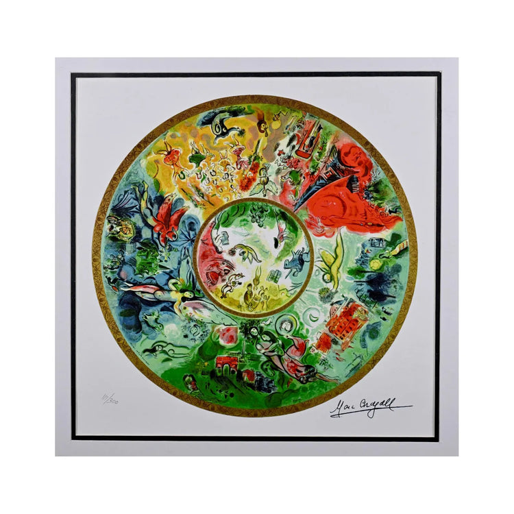Marc Chagall 'The Opéra Garnier Ceiling' (1964) | Giclée Print 18x24 | Museum Quality | Acid-Free Archival Paper | Gold Framed | Wall Art