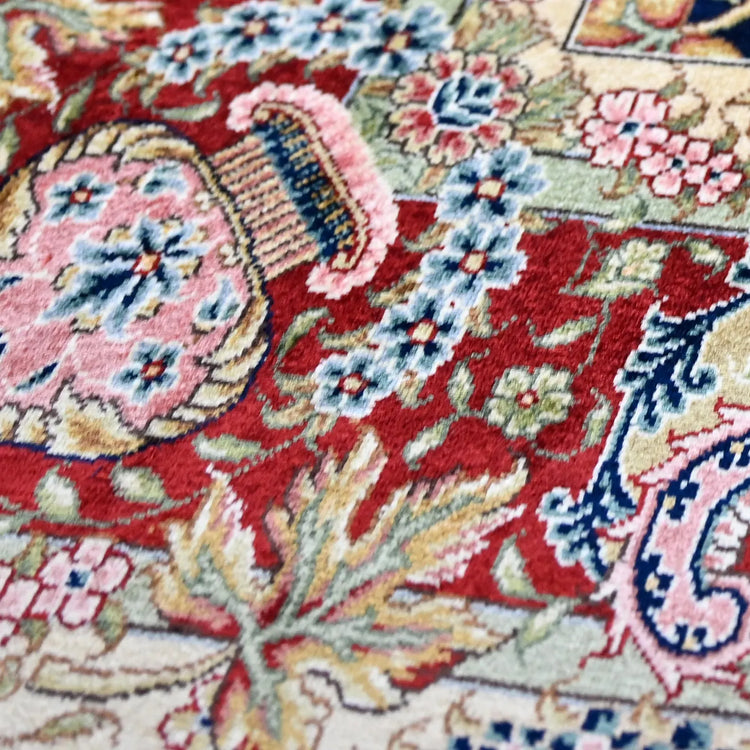 Art Silk Antique Chines Tree of Life Rug - Art Silk Rug - Fine Hand-Made Carpet