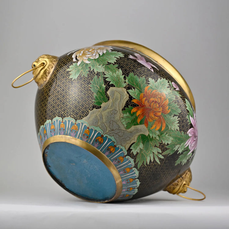 Exquisite Handcrafted Cloisonné Bowl | Phoenix & Peonies | Fine Luxury Decor | Collectible Art Vessel | Rare Masterpiece | Investment-Worthy