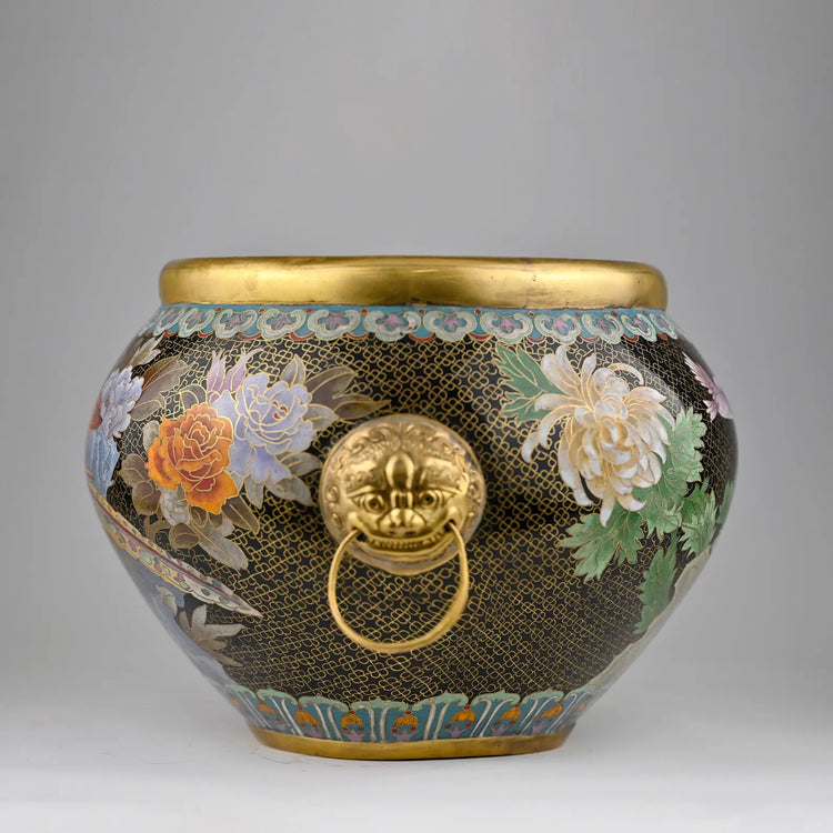 Exquisite Handcrafted Cloisonné Bowl | Phoenix & Peonies | Fine Luxury Decor | Collectible Art Vessel | Rare Masterpiece | Investment-Worthy